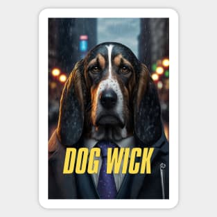 Dog Wick #1 with text Sticker